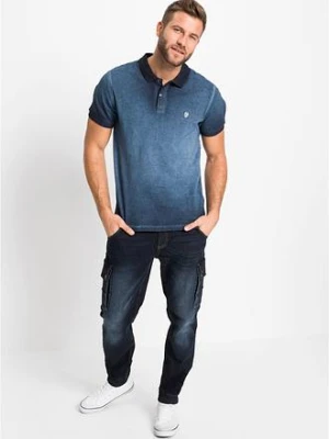 Koszulka polo z piki z efektem wytarcia bonprix