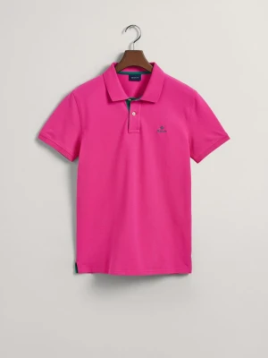 Koszulka Polo z Piki z Kołnierzykiem W Kontrastowym Kolorze GANT