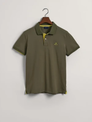 Koszulka Polo z Piki z Kołnierzykiem W Kontrastowym Kolorze GANT