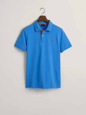 Koszulka polo z piki z kołnierzykiem w kontrastowym kolorze GANT