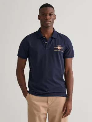 Koszulka polo z piki z motywem tarczy GANT