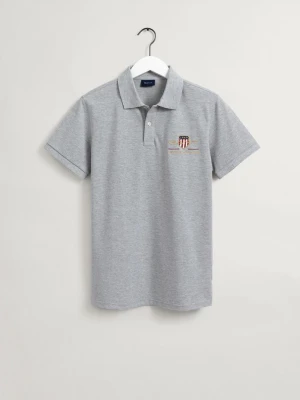Koszulka Polo z Piki z Motywem Archive Shield GANT