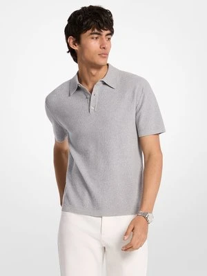 Koszulka polo z prążkowanej dzianiny bawełnianej Michael Kors Mens