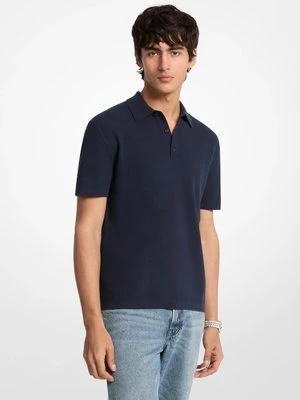 Koszulka polo z prążkowanej dzianiny bawełnianej Michael Kors Mens