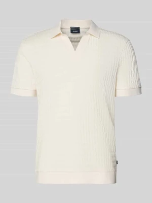 Koszulka polo z prążkowanymi wykończeniami model ‘Cleison’ JOOP! Collection