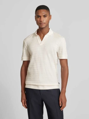 Koszulka polo z prążkowanymi wykończeniami model ‘Cleison’ JOOP! Collection