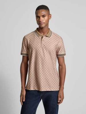 Koszulka polo z prążkowanymi wykończeniami model ‘Talon’ JOOP! Collection