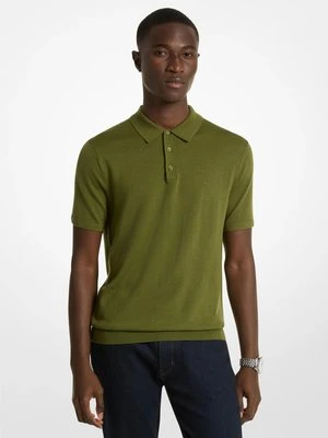 Koszulka polo z wełny z merynosów Michael Kors Mens