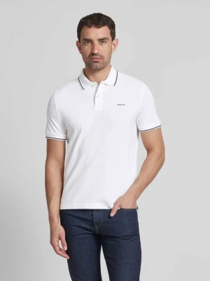 Koszulka polo z wyhaftowanym logo Gant