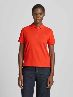 Koszulka polo z wyhaftowanym logo i kołnierzykiem polo Gant