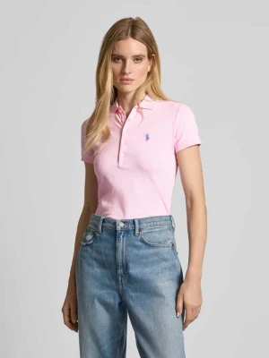 Koszulka polo z czystej bawełny z wyhaftowanym logo model ‘JULIE’ Polo Ralph Lauren