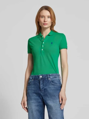 Koszulka polo z czystej bawełny z wyhaftowanym logo model ‘JULIE’ Polo Ralph Lauren