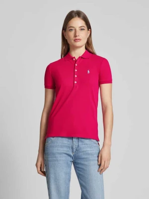 Koszulka polo z czystej bawełny z wyhaftowanym logo model ‘JULIE’ Polo Ralph Lauren
