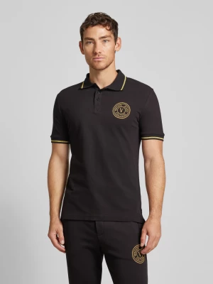 Koszulka polo z wyhaftowanym logo Versace Jeans Couture