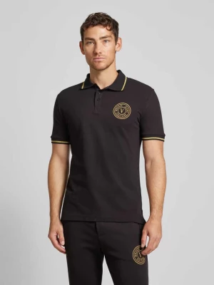 Koszulka polo z wyhaftowanym logo Versace Jeans Couture