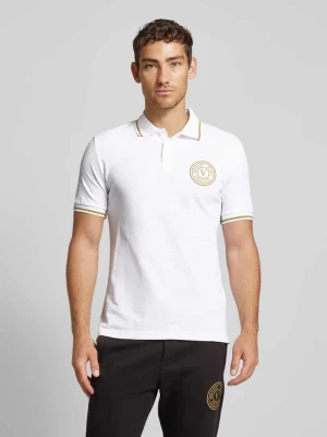 Koszulka polo z wyhaftowanym logo Versace Jeans Couture