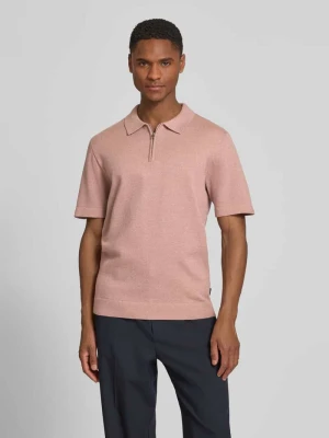 Koszulka polo z zamkiem błyskawicznym o kroju regular fit model 'MILANO' Jack & Jones Premium