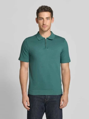 Koszulka polo z zamkiem błyskawicznym o kroju regular fit model 'MILANO' JACK & JONES Premium
