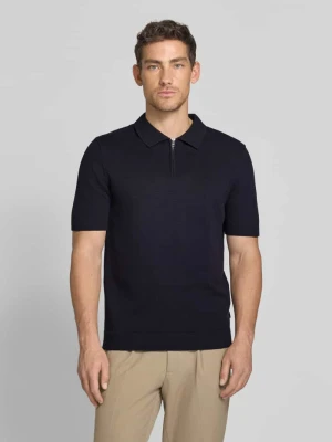 Koszulka polo z zamkiem błyskawicznym o kroju regular fit model 'MILANO' JACK & JONES Premium