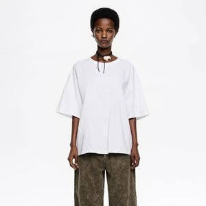 Koszulka prosta bawełna biała BIMBA Y LOLA