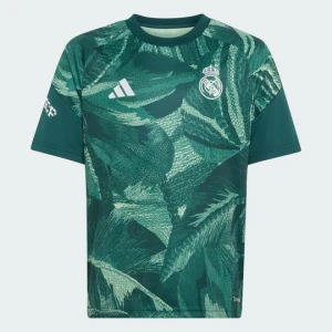 Koszulka przedmeczowa dla dzieci Real Madryt 26 / 27 Adidas zielony