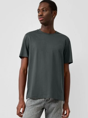 T-shirt z nadrukiem z przodu QS szary