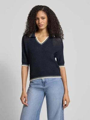 Koszulka Regular Fit o wyglądzie dzianiny model „Lembi” Marella