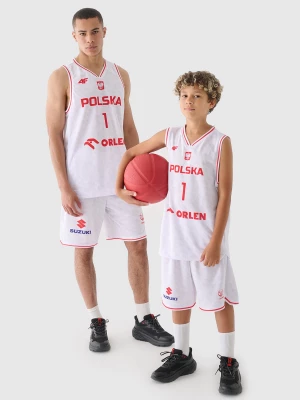 4F Koszulka reprezentacyjna dziecięca 4F x PZKOSZ 2024 - SOCHAN - biała 122/128 (6-8 lat)