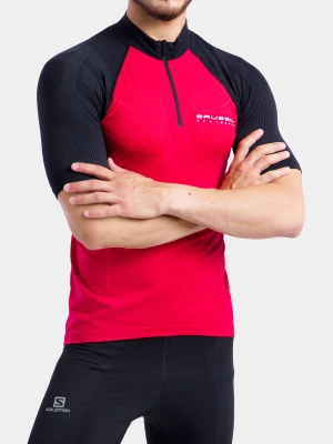 Koszulka rowerowa Brubeck Bicycle Tricot - red/black