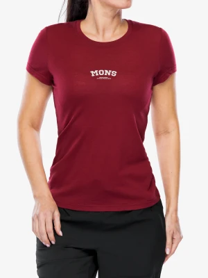 Koszulka rowerowa damska Mons Royale Icon Tee - cherry