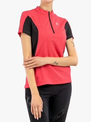 Koszulka rowerowa damska Montura Track Zip T-Shirt - sugar rose