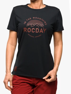 Koszulka rowerowa damska Rocday Monty - black/red