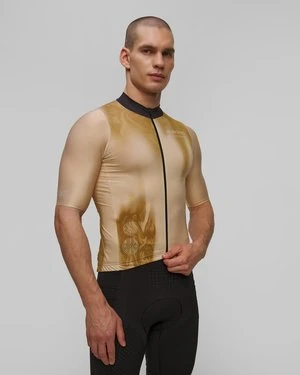 Koszulka rowerowa męska X-Bionic Corefusion Ride Jersey zlota