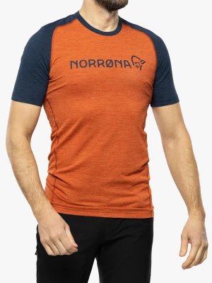 Koszulka rowerowa Norrona Fjora Equaliser Lightweight T-Shirt - rooibos tea/indigo night