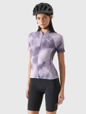 Koszulka rowerowa rozpinana damska - fioletowa 4F