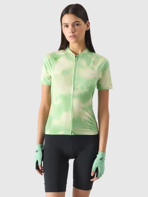 Koszulka rowerowa rozpinana damska - zielona 4F