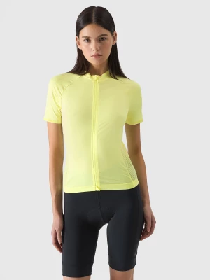 Koszulka rowerowa rozpinana damska - żółta 4F