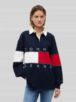 Koszulka rugby o kroju oversized z czystej bawełny z nadrukiem z logo Tommy Jeans