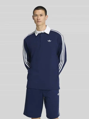 Koszulka rugby o kroju regular fit z czystej bawełny adidas Originals Granatowy