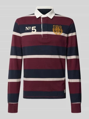 Koszulka rugby z logo i motywem z haftem w kroju regular fit Superdry