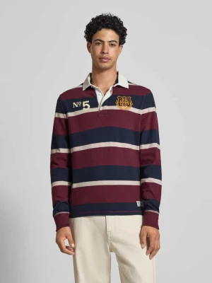 Koszulka rugby z logo i motywem z haftem w kroju regular fit Superdry