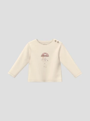 T-shirt unisex z nadrukiem s.Oliver beżowy