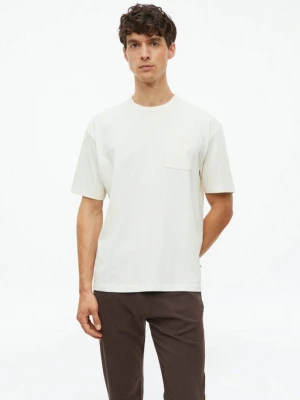 T-shirt z grubego dżerseju z kieszenią na piersi o kroju Modern Fit s.Oliver biały