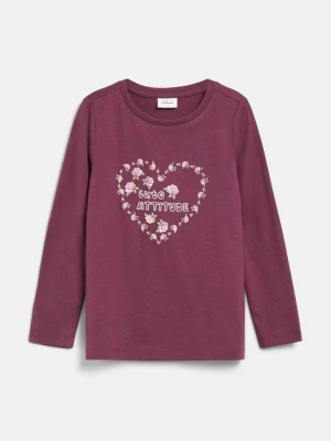 T-shirt o linii A z nadrukiem s.Oliver czerwony