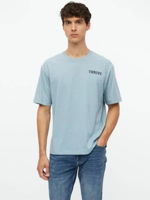 T-shirt z nadrukiem Modern Fit s.Oliver niebieski