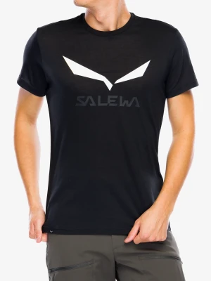 Koszulka Salewa Solidlogo Dry T-shirt - black out