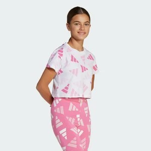 Koszulka Seasonal Essentials Logo Celebration Crop Kids Adidas