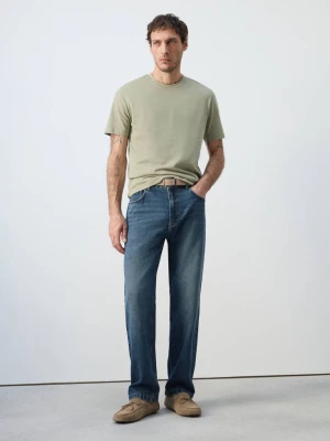 Zdjęcie produktu Koszulka slim fit z 100% bawełny miętowa zieleń - Mężczyzna - - MANGO MAN