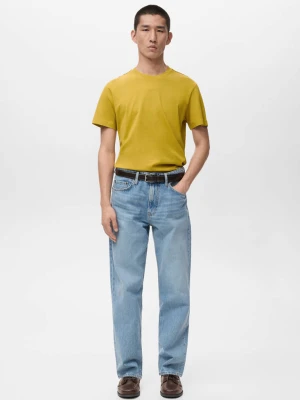 Zdjęcie produktu Koszulka slim fit z krótkim rękawem musztardowy - Mężczyzna - - MANGO MAN