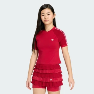 Koszulka Slim Knitted 3 Stripes Adidas Team Victory Red
